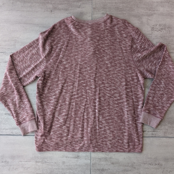 Lucky Brand Men's Burgandy Twisted Slub Long Sleeve Henley Shirt XXL NWT - Picture 9 of 9